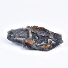JIC Gem white and black sphalerite stone on display supports calming ambience.