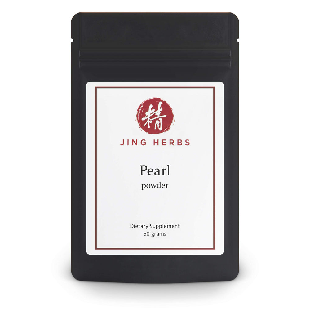 Jing Herbs Pearl Powder jar for beauty and calm wellness