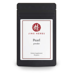 Jing Herbs Pearl Powder jar for beauty and calm wellness