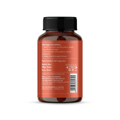 Kutki herbal capsules on wooden surface, aiding eating rhythm.