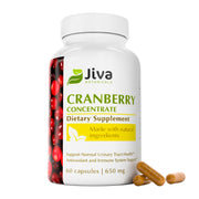 Jiva Botanicals cranberry concentrate capsule offers daily urinary health support.