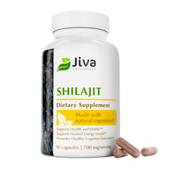 Jiva Botanicals Shilajit capsules bottle front for daily wellness