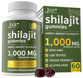Jiva Botanicals Shilajit Gummies bottle front for daily vitality support