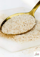 Jiva Organics psyllium husk texture close-up highlights natural fibrous consistency