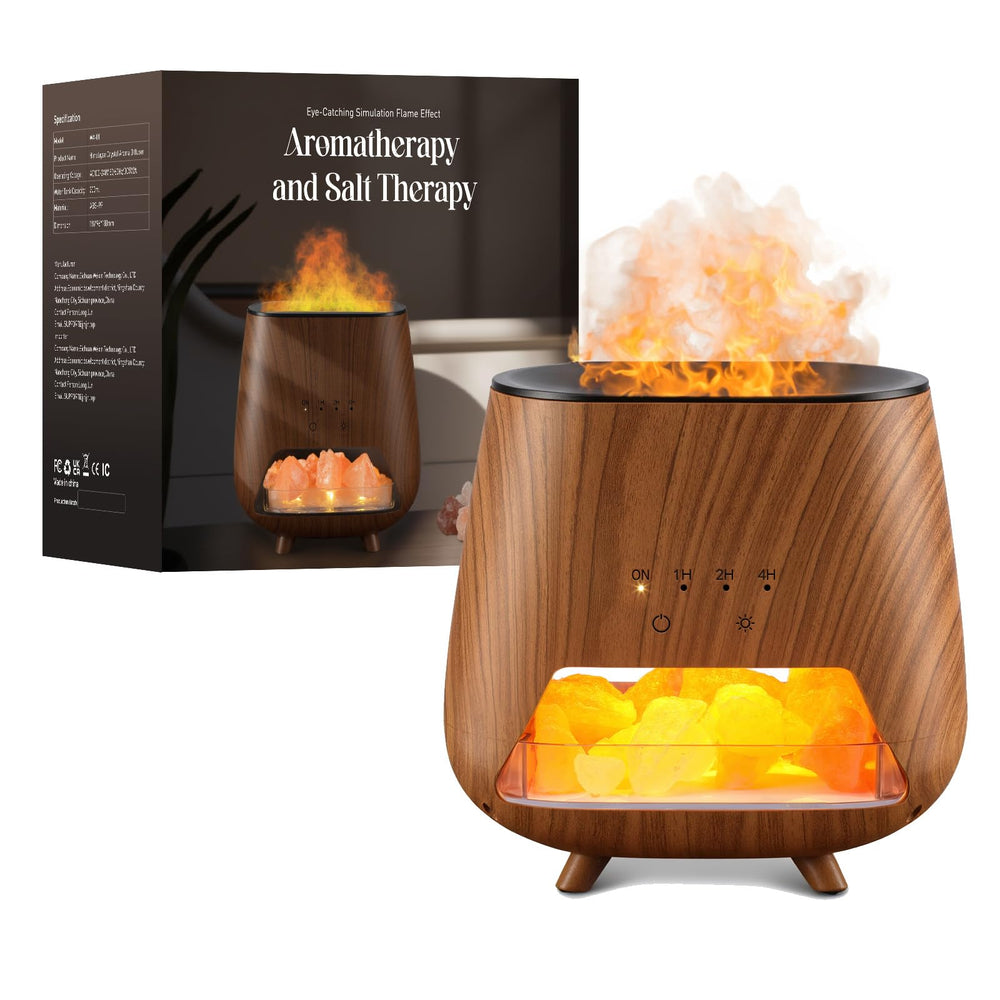 JJNJJN Upgrade Diffuser with pink salt rock for serene spaces and aroma