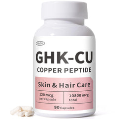 Jkrova GHK-Cu bottle showing copper peptide supplement branding for skin and hair support.
