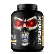 JNX The Curse Vanilla Bean tub highlighting high-protein formula for lean muscle support