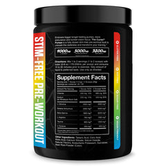 JNX Sports The Curse! Pump front label highlights stimulant-free design for evening training