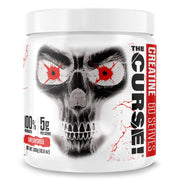 JNX Sports The Curse creatine bottle front with clean, unflavored formula