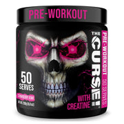 The Curse! front jar by JNX Sports showing pre-workout packaging for energy.