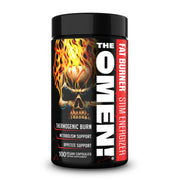 JNX Sports The Omen! bottle front view highlighting thermogenic formula for workouts