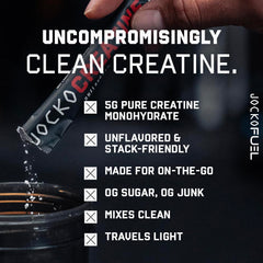 Jocko Fuel Creatine Stick Packs unflavored powder ready to blend in beverages