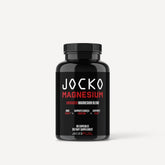 Jocko Fuel Magnesium Complex bottle label highlights ingredients for easy daily use and recovery support.