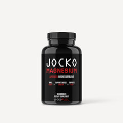 Jocko Fuel Magnesium Complex bottle label highlights ingredients for easy daily use and recovery support.