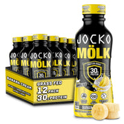 Jocko Mölk Banana Cream bottle closeup showing ready-to-drink option