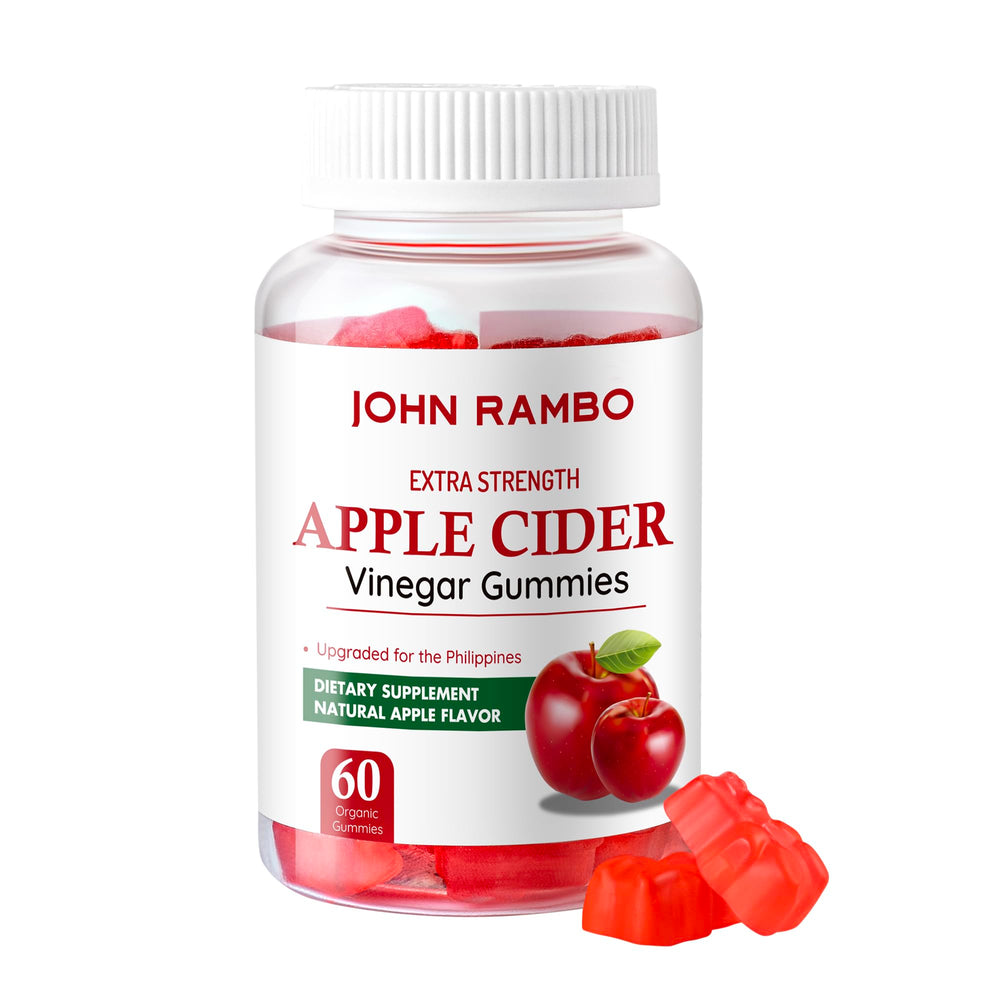John Rambo Apple Cider Vinegar Gummies bottle for convenient daily energy support.
