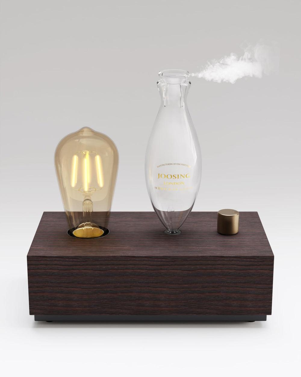 JOOSING glass diffuser with pine wood base enhances living room aesthetics and scent
