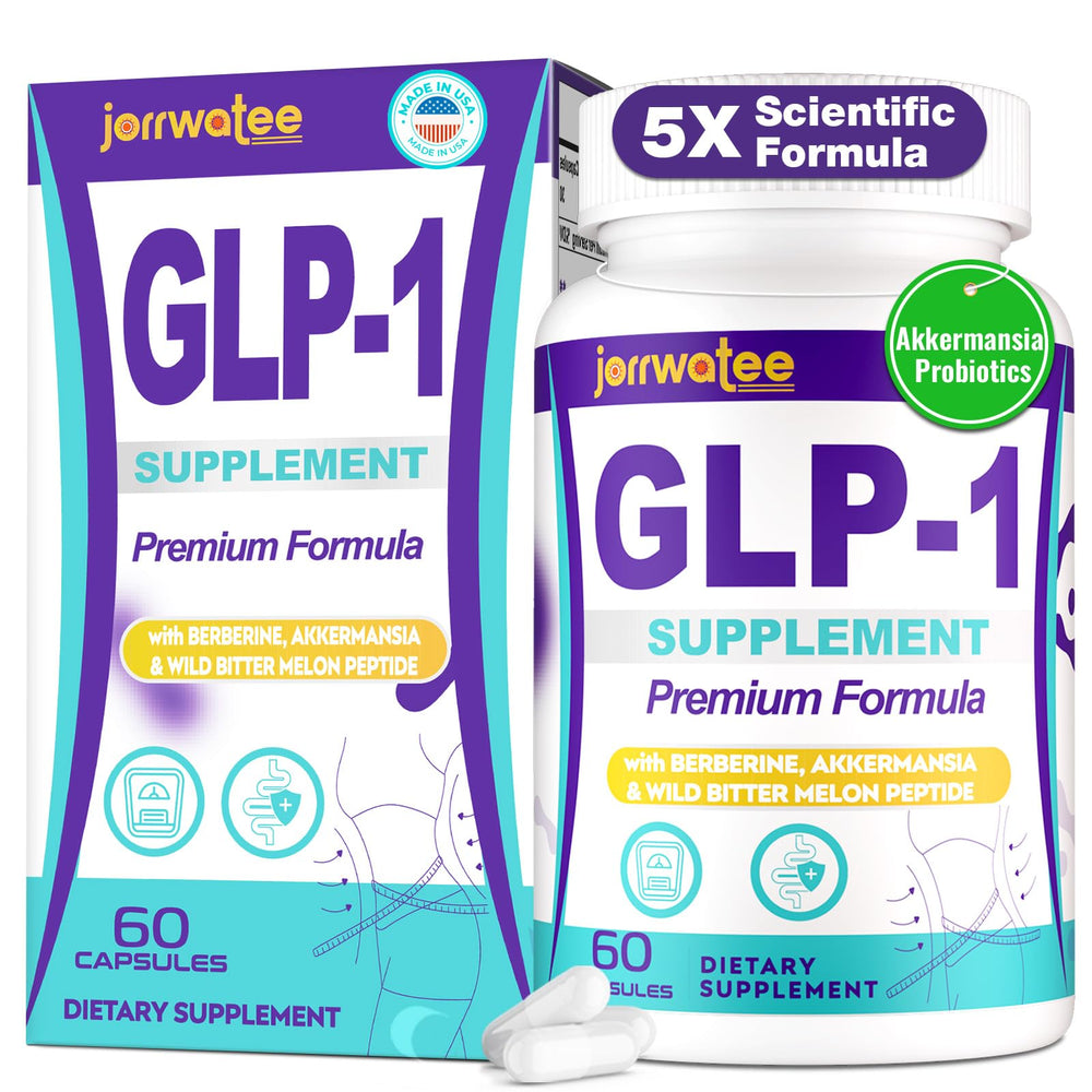 Jorrwatee GLP-1 bottle front for daily digestive support and energy