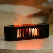 JOVELL Essential Oil Diffuser with fireplace flame glow for cozy ambiance.