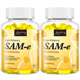 Jovianoy SAM-e gummies pineapple bottle on display for daily use.