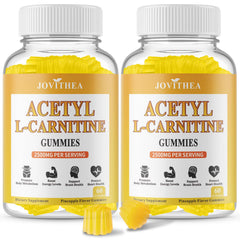 JOVITHEA Acetyl L-Carnitine Gummies bottle with pineapple flavor for on-the-go energy.