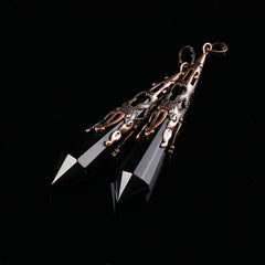Jovivi obsidian chakra balancing pendant for spiritual alignment and focus.