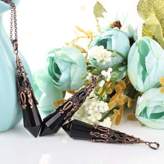 Jovivi obsidian energy work pendant for protection and positive vibes.