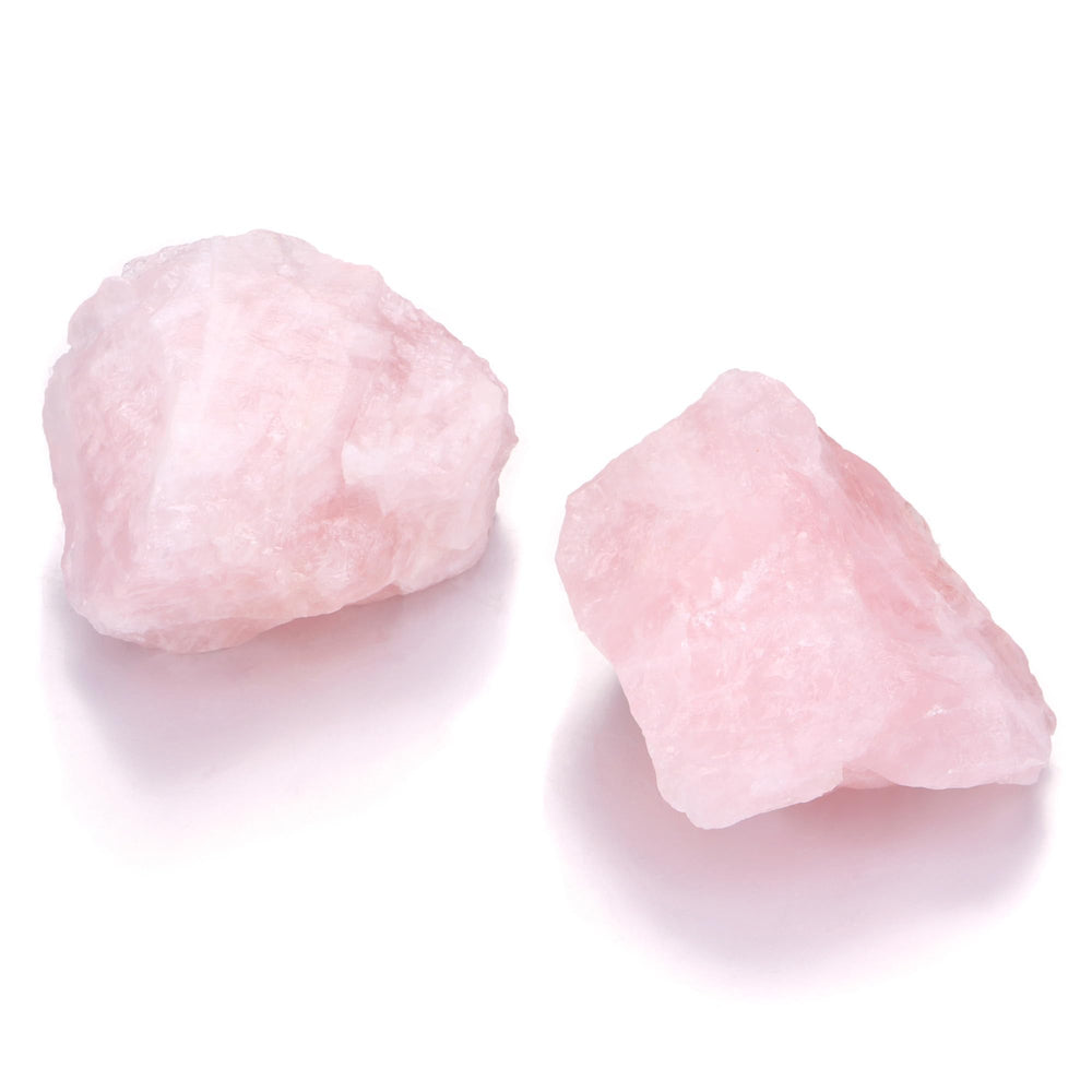 Jovivi rose quartz raw crystal, 1.6-2.2 inches, ideal for tumbling and polishing projects.