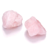 Jovivi rose quartz raw crystal, 1.6-2.2 inches, ideal for tumbling and polishing projects.