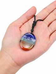 Jovivi yellow and green aventurine layers balance energy flow during practice.