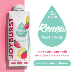 JOYBURST strawberry-lemonade pack highlights eco-friendly tetra Pak packaging for sustainable hydration