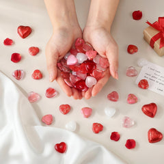 Joyfolk pink heart stones for decorative crafts and mindful moments