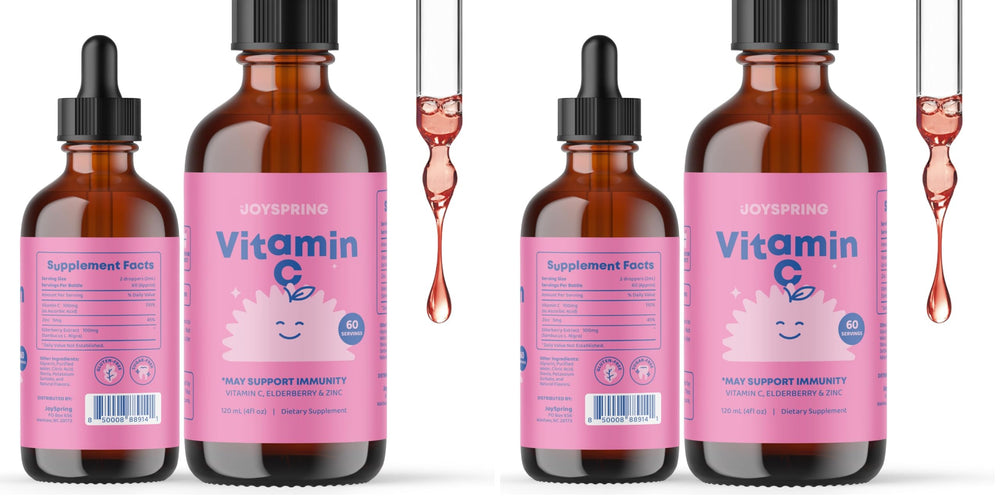 JoySpring Kids Vitamin C Drops bottle for immune-friendly daily use
