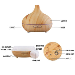 JoySusie diffuser with color-changing LEDs creates a calming ambience.