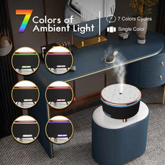 Jpord diffuser with seven color LED lights creates a relaxing ambiance