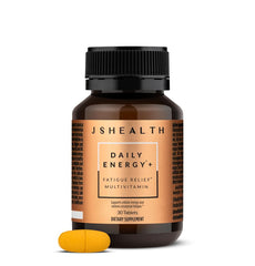 JSHealth Daily Energy bottle shows sleek design for steady daytime energy.