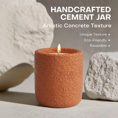 JueOne natural soy wax candle burns cleanly for a smoke-free ambiance