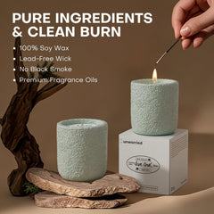 JueOne natural soy wax burn for clean fragrance release.