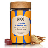 JUGO Focus bottle front with daily focus support