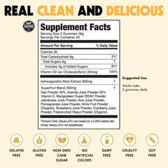 JUGO Vitamin D3 gummies closeup with added vitamin detail