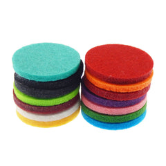 Julie Wang round 30mm diffuser pads for easy aroma diffusion in a necklace.