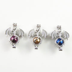 Julie Wang antiqued silver dragon lockets for diffuser charms and 8mm bead caps.