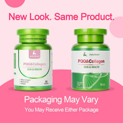 JulyDeer PQQ capsules with collagen and hyaluronic acid suggest skin and joint support.