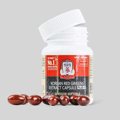 Jung Kwan Jang bottle back label highlights ingredients and non-GMO, vegan-friendly formulation