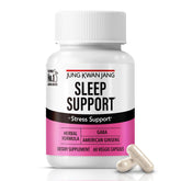 Jung Kwan Jang Sleep Support GABA bottle front showing label and calm packaging