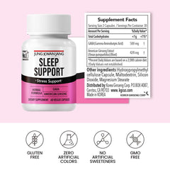 Jung Kwan Jang Sleep Support GABA capsules closeup in neat tray