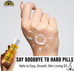 Jungle Nature Vitamin D3-K2 Cream arm application demonstrates quick absorption.