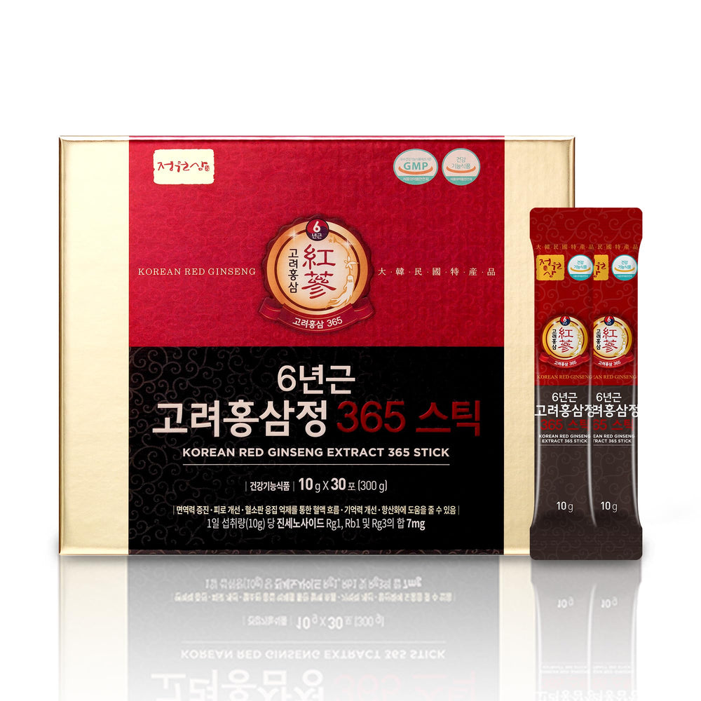 JUNGWONSAM 6-Year Red Ginseng 365-pack with vegan sticks for daily use