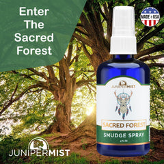 JuniperMist spray on a doorway illustrates quick energy cleansing and boundary protection.