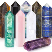 Junkin healing crystal wand in amethyst for calming meditation and focus